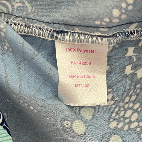 Macbeth Collection Margaret Josephs • Blue Tank Top • Gold Zipper Back • Silky - Picture 9 of 11